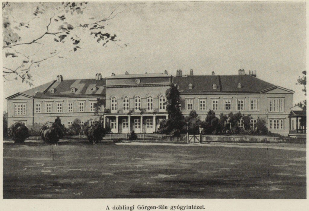 A döblingi Görgen-féle elmegyógyintézet, ahol Széchenyi élete utolsó évtizedét töltötte