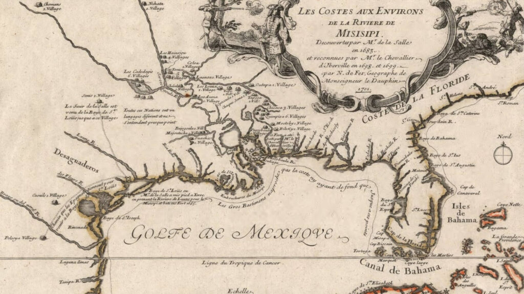 Korabeli térkép Louisianáról