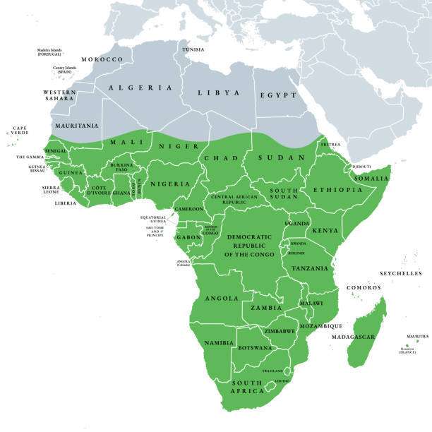 szubszaharai afrika térképe